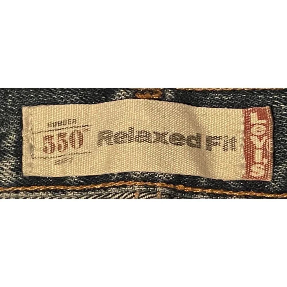 Levi's 550 Boys Relaxed Fit Regular Jeans Size 14 W27 L27 Blue Boot Leg Pockets